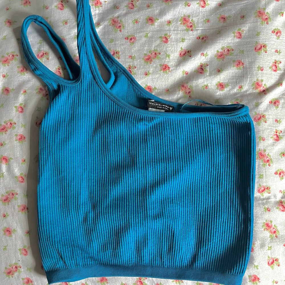 blue zara tank
